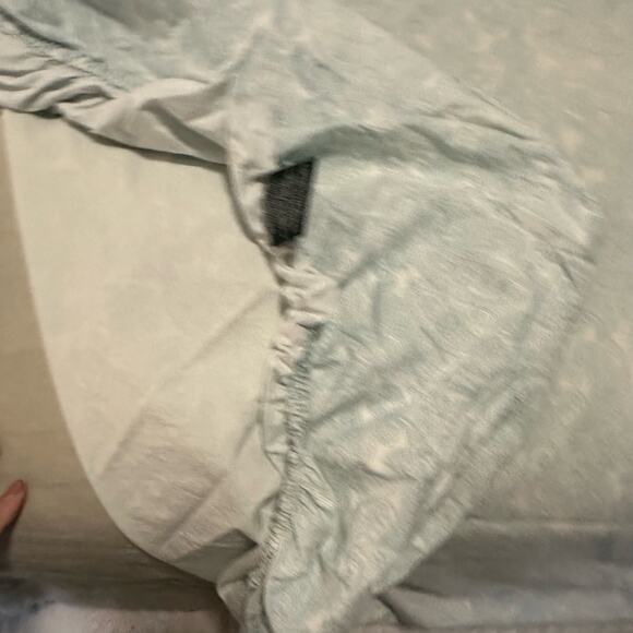 Ralph Lauren Light Blue White Paisley Print Fitted Queen Sheet Cotton - Picture 3 of 5